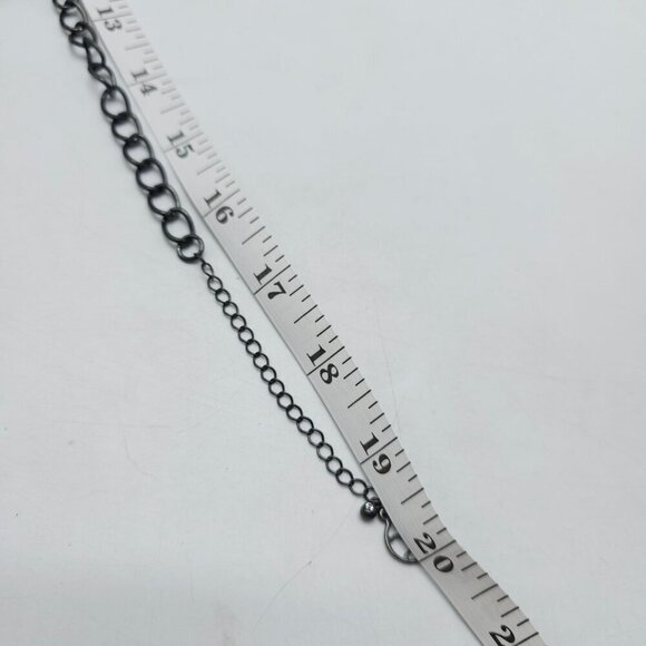 Erica Lyons Black Floral Statement Necklace With Faux Pearls Rhinestones - Picture 7 of 7